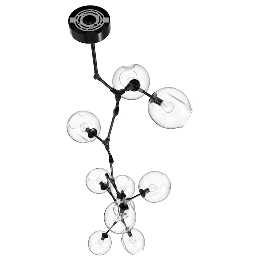 Avenue Lighting Fairfax Ave. 10 Light 27" Wide Abstract Chandelier with Hand-Blown Glass Shades