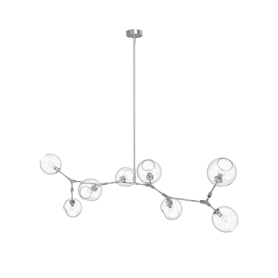 Avenue Lighting Fairfax Ave. 8 Light 78" Wide Abstract Chandelier with Hand-Blown Glass Shades