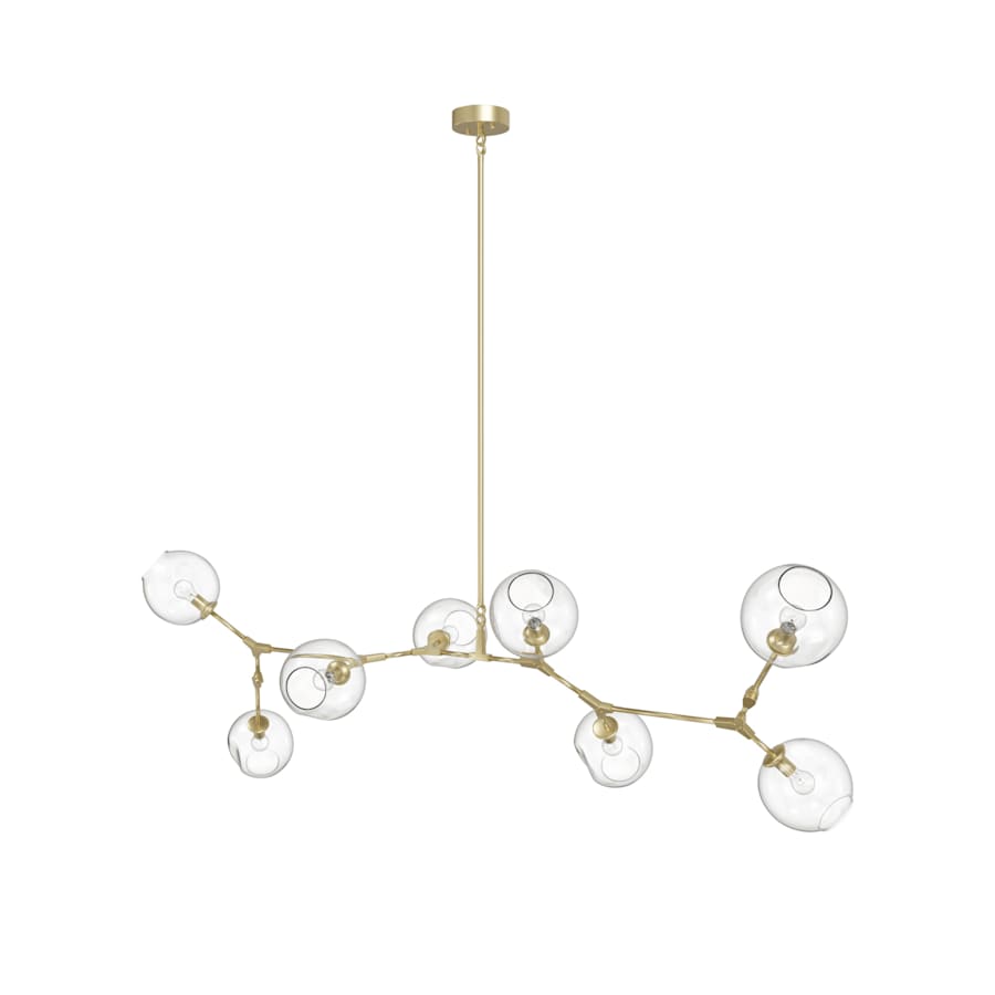 Avenue Lighting Fairfax Ave. 8 Light 78" Wide Abstract Chandelier with Hand-Blown Glass Shades