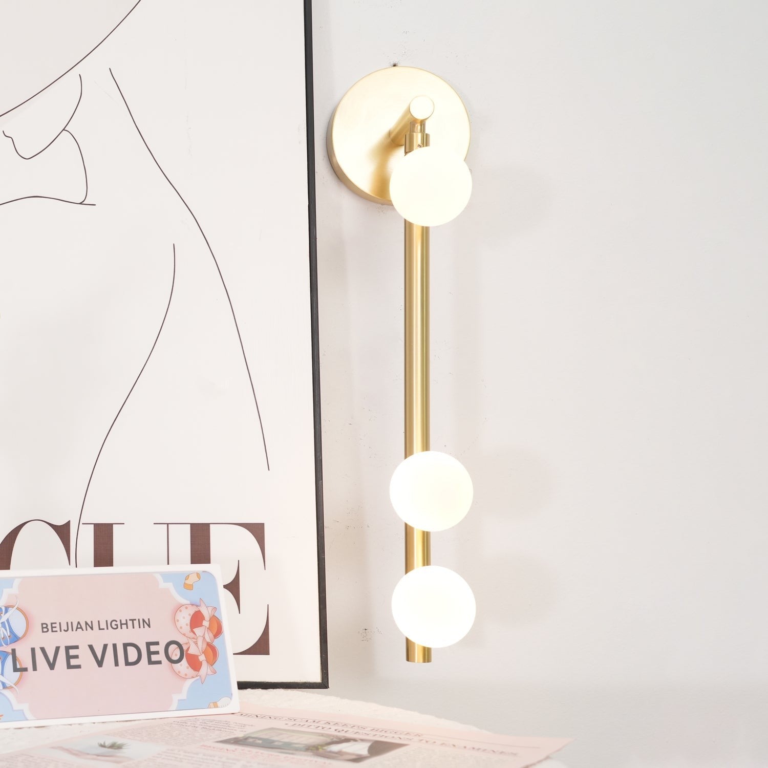 Bravelle Glass Drop Wall Lamp