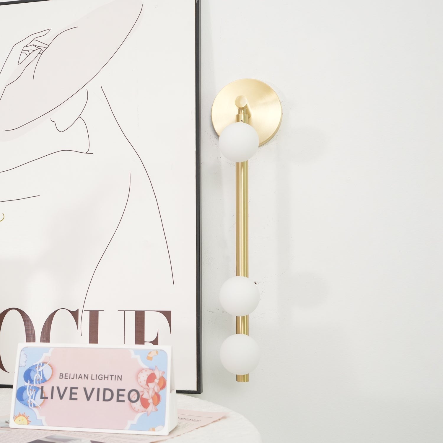 Bravelle Glass Drop Wall Lamp