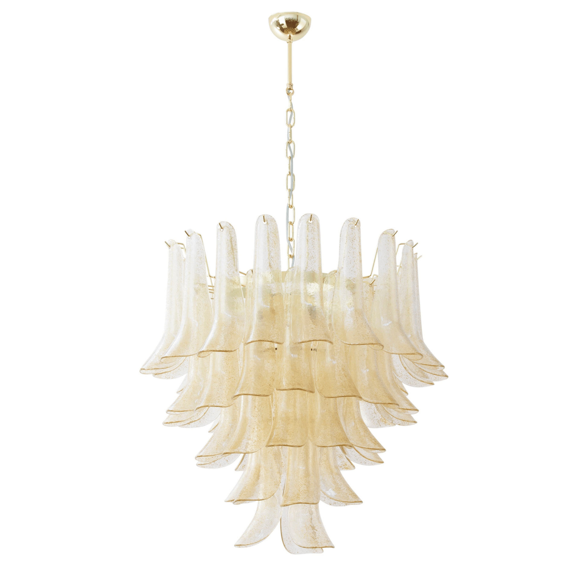 Murano Amber Lily Chandelier