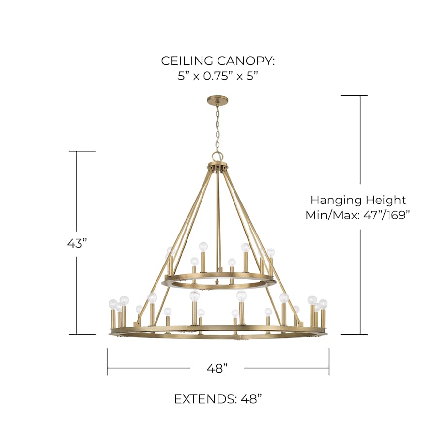 Capital Lighting Pearson 24 Light 48" Wide Taper Candle Style Chandelier