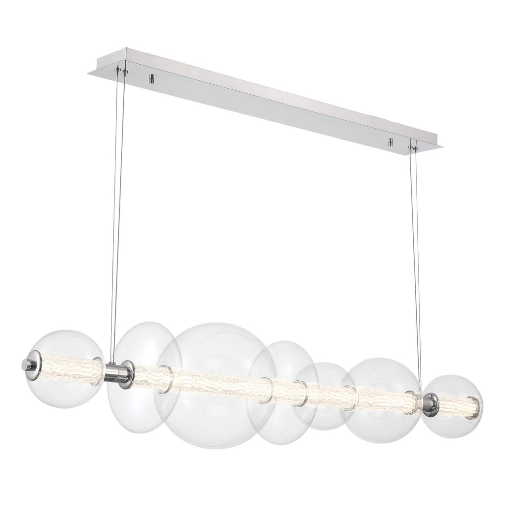 Chrome Linear Prism LED Chandelier