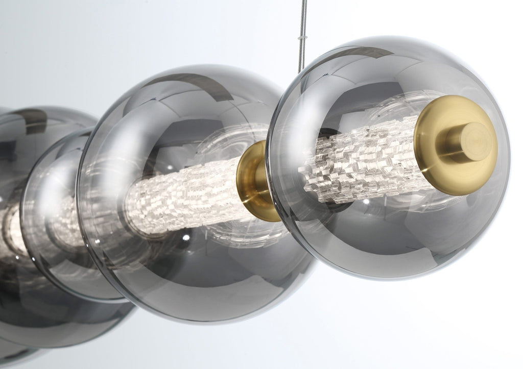 Chrome Linear Prism LED Chandelier