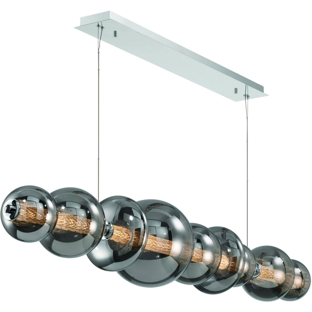 Chrome Linear Prism LED Chandelier