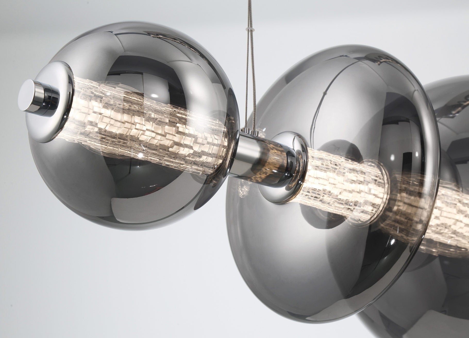 Chrome Linear Prism LED Chandelier