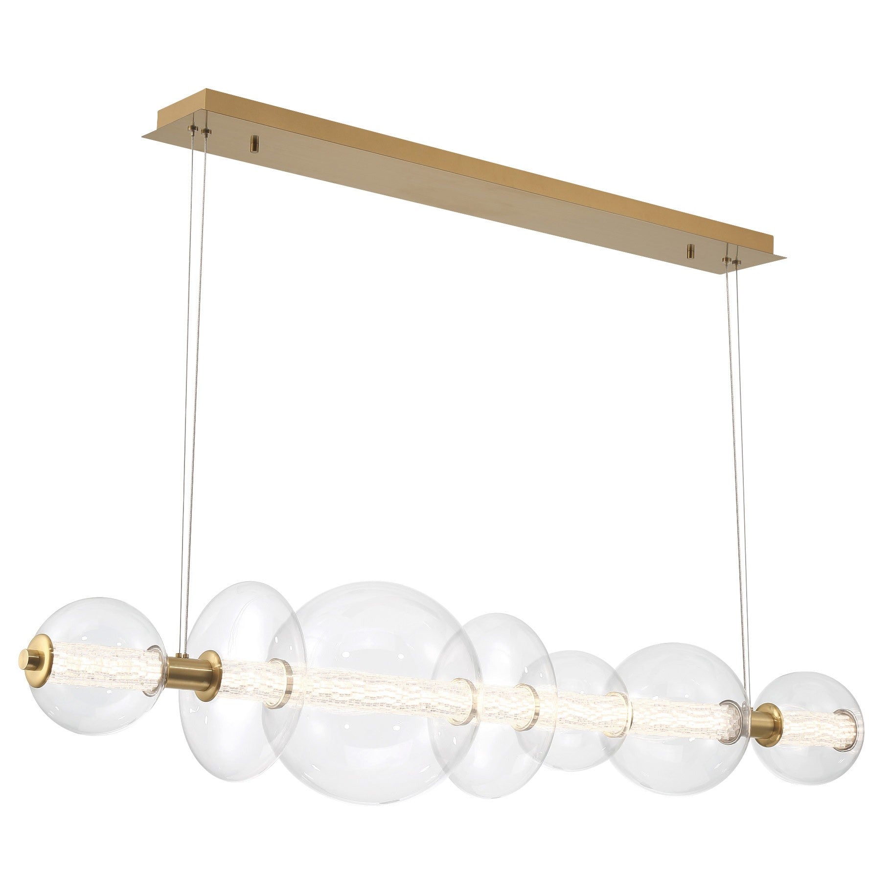 Chrome Linear Prism LED Chandelier