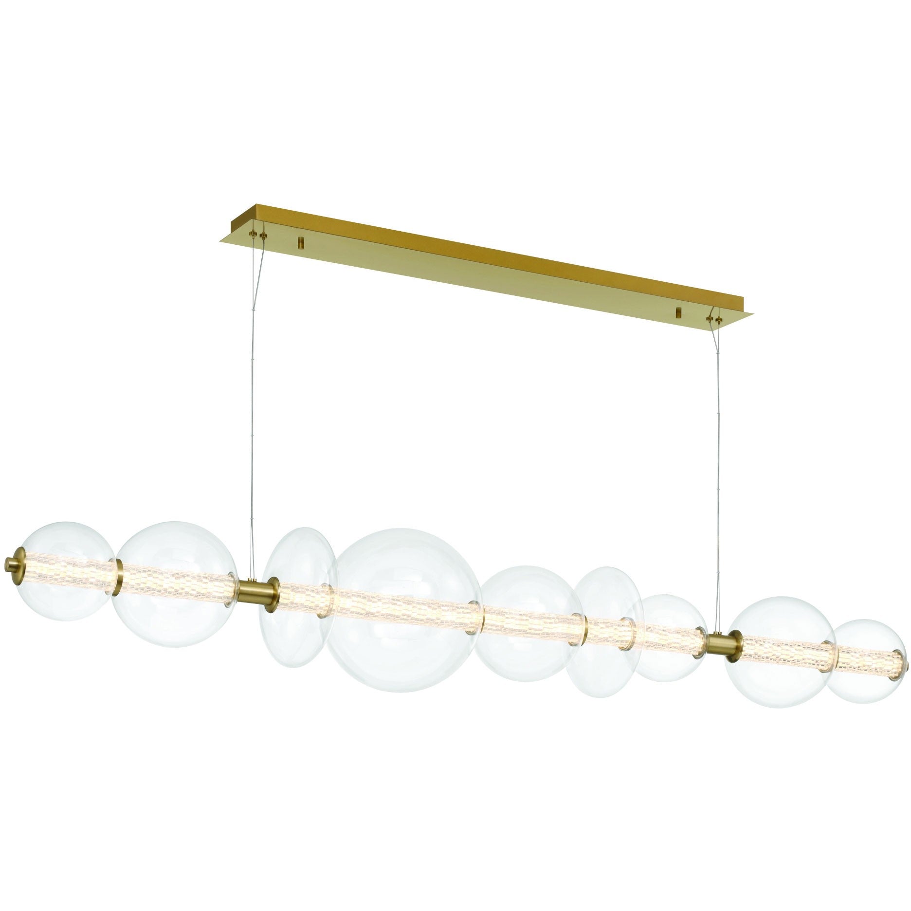 Chrome Linear Prism LED Chandelier