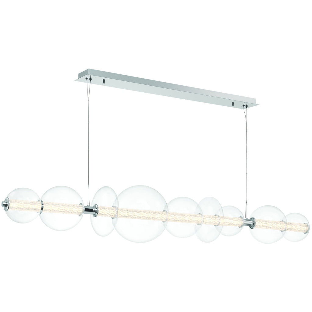 Chrome Linear Prism LED Chandelier