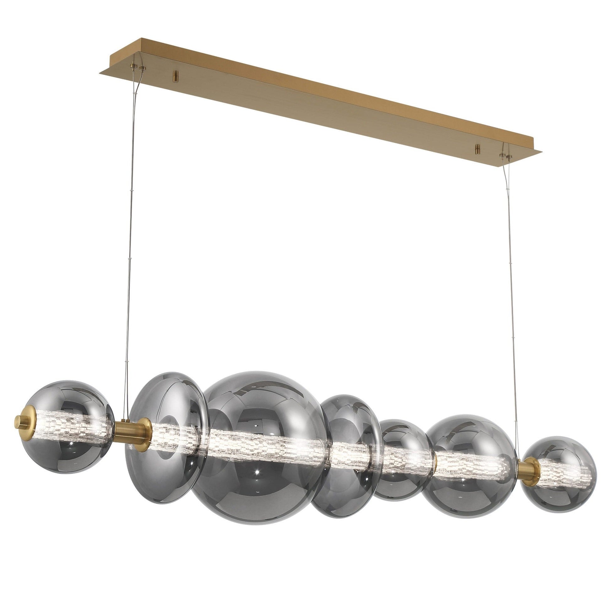 Chrome Linear Prism LED Chandelier