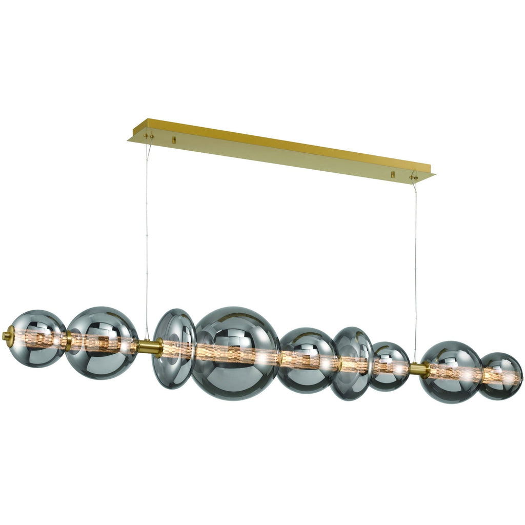 Chrome Linear Prism LED Chandelier