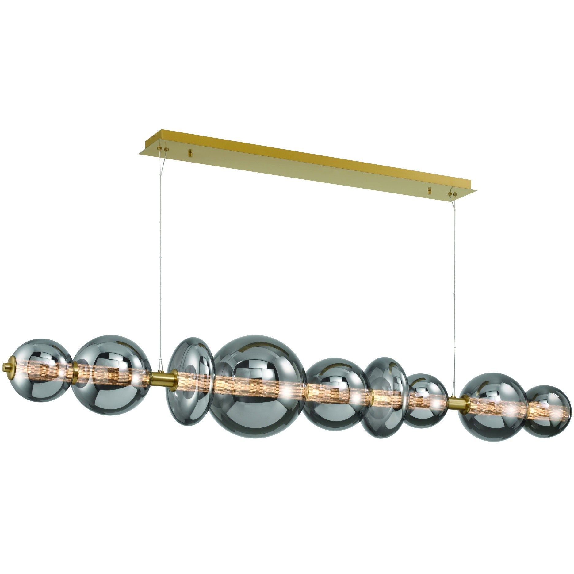 Chrome Linear Prism LED Chandelier