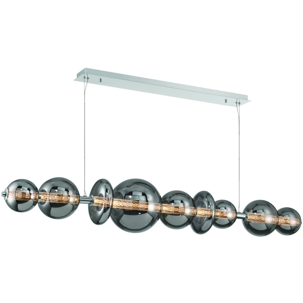 Chrome Linear Prism LED Chandelier