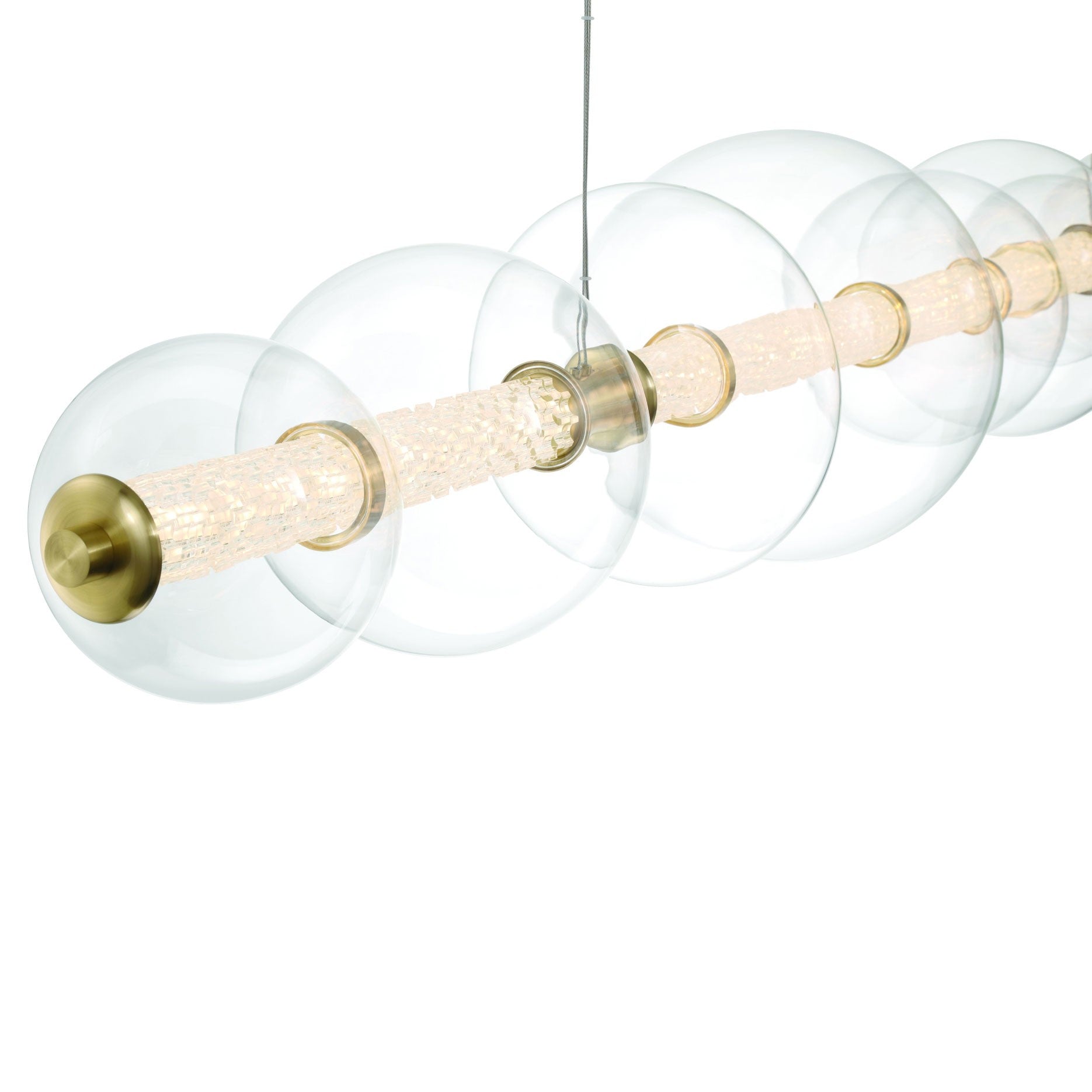 Chrome Linear Prism LED Chandelier