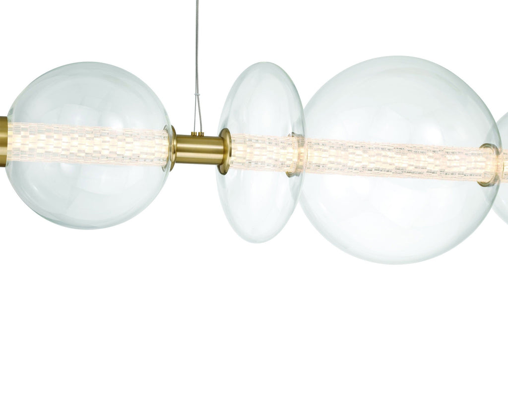 Chrome Linear Prism LED Chandelier
