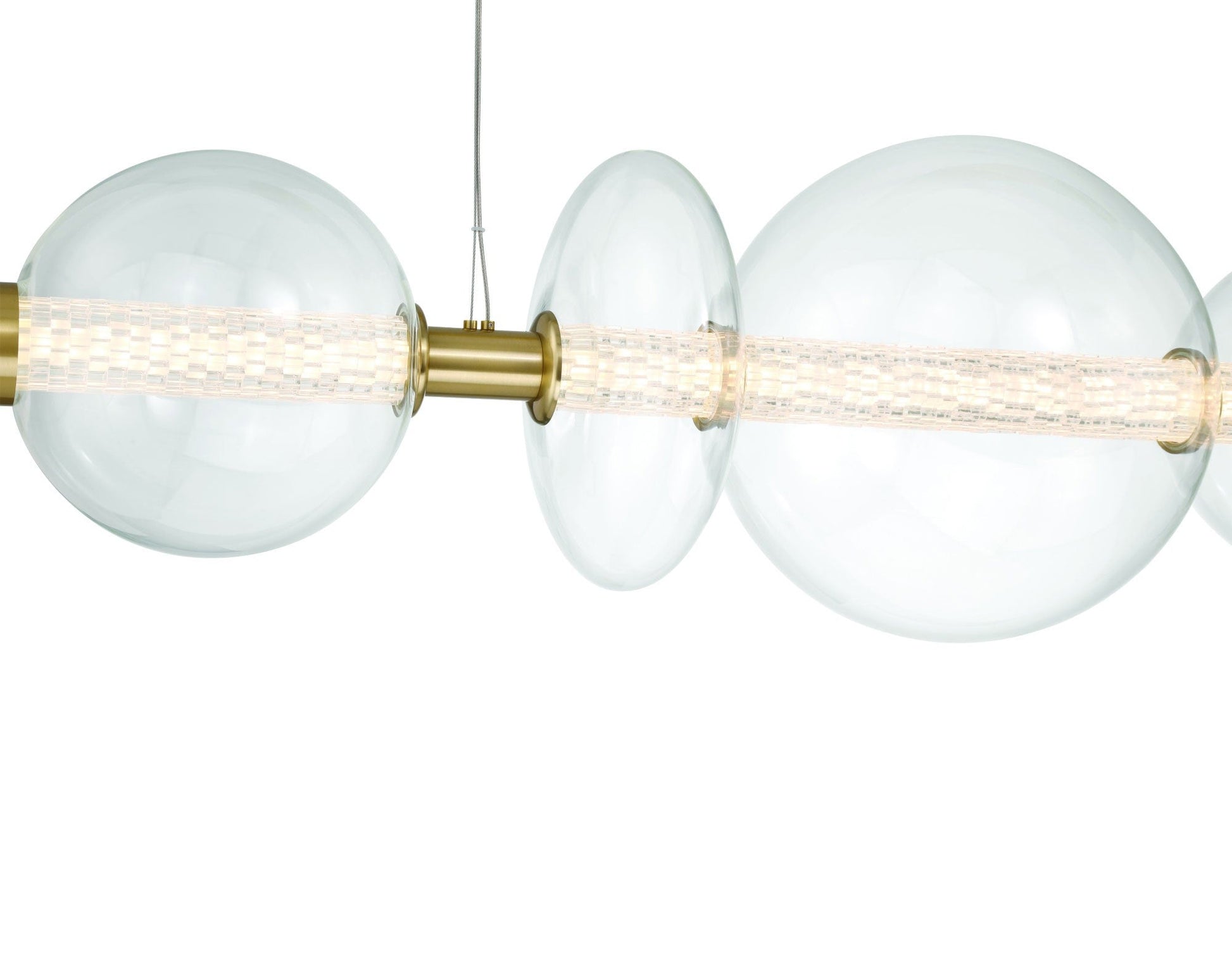 Chrome Linear Prism LED Chandelier