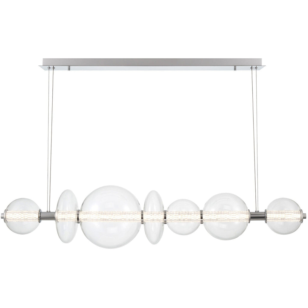 Chrome Linear Prism LED Chandelier