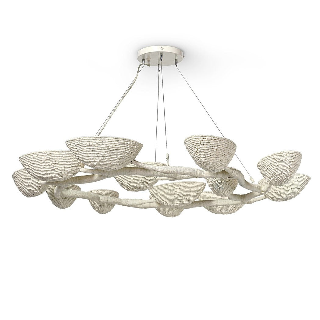 Coastal Beaded Artisan Linear Chandelier