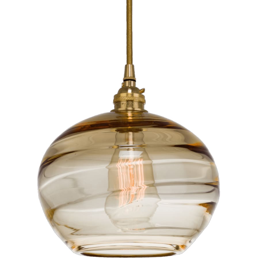 Hammerton Studio Coppa 48" Wide Artisan Crafted Optic Glass 5 Light Linear Pendant