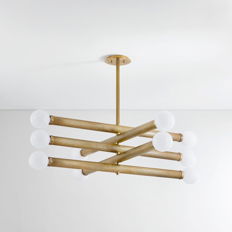 Corbett Lighting Pienza 10 Light 50" Wide Linear Chandelier