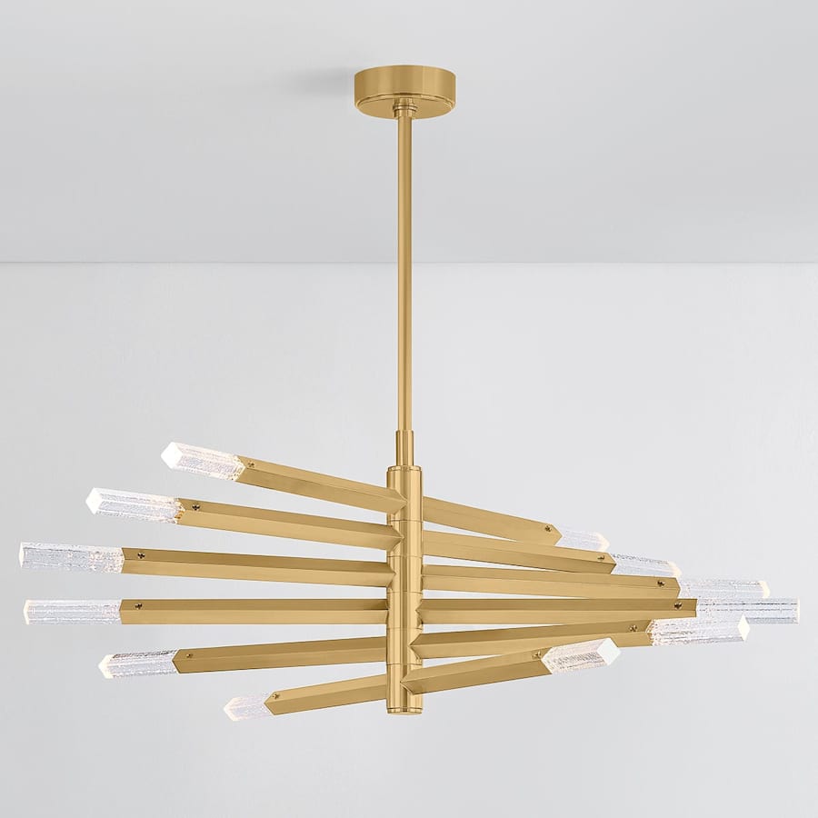 Corbett Lighting Strasbourg 42" Wide LED Abstract Chandelier with Optic Glass Shades
