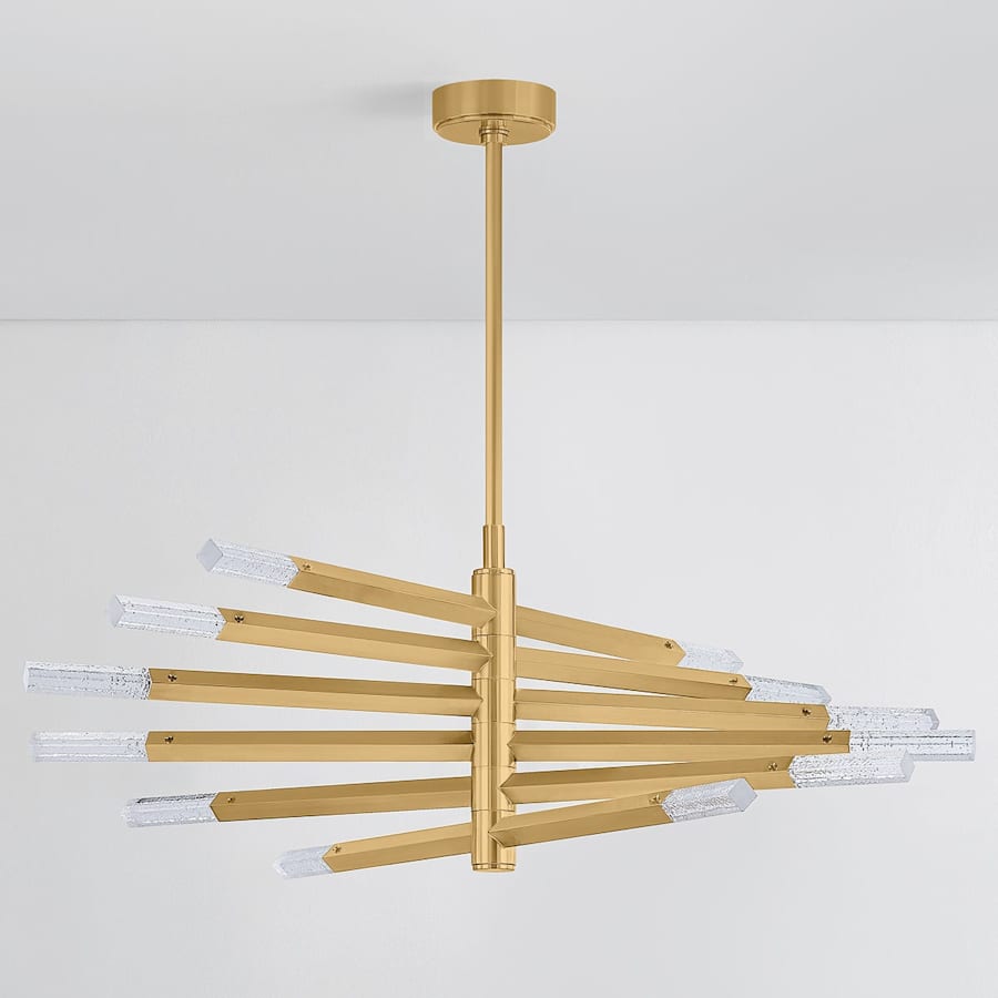 Corbett Lighting Strasbourg 42" Wide LED Abstract Chandelier with Optic Glass Shades