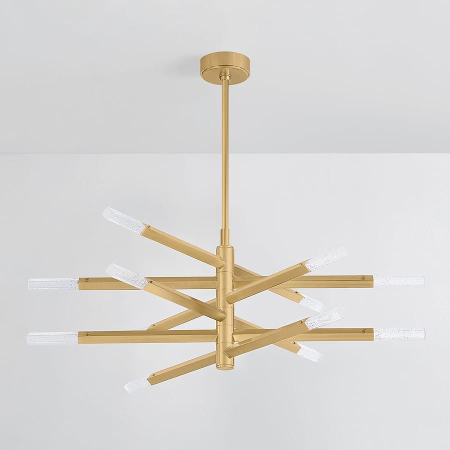 Corbett Lighting Strasbourg 42" Wide LED Abstract Chandelier with Optic Glass Shades