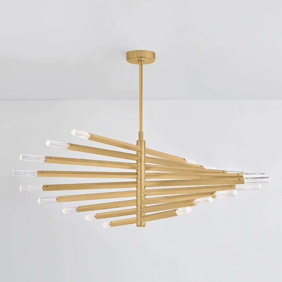 Corbett Lighting Strasbourg 56" Wide LED Abstract Chandelier with Optic Glass Shades