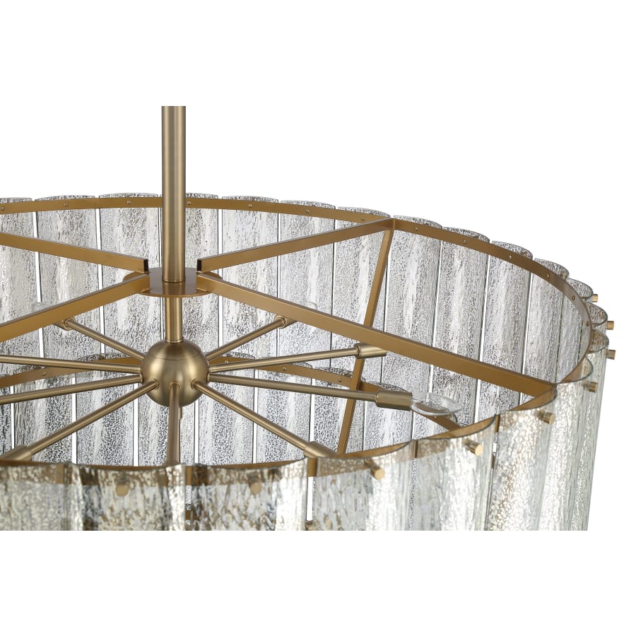 Craftmade Museo 4 Light 48" Wide Waterfall Chandelier with Water Glass Shades
