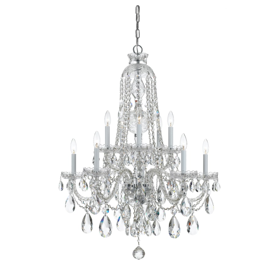 Crystorama Lighting Group Traditional Crystal 10 Light 32" Wide Crystal Chandelier with Swarovski Strass Crystal Accents