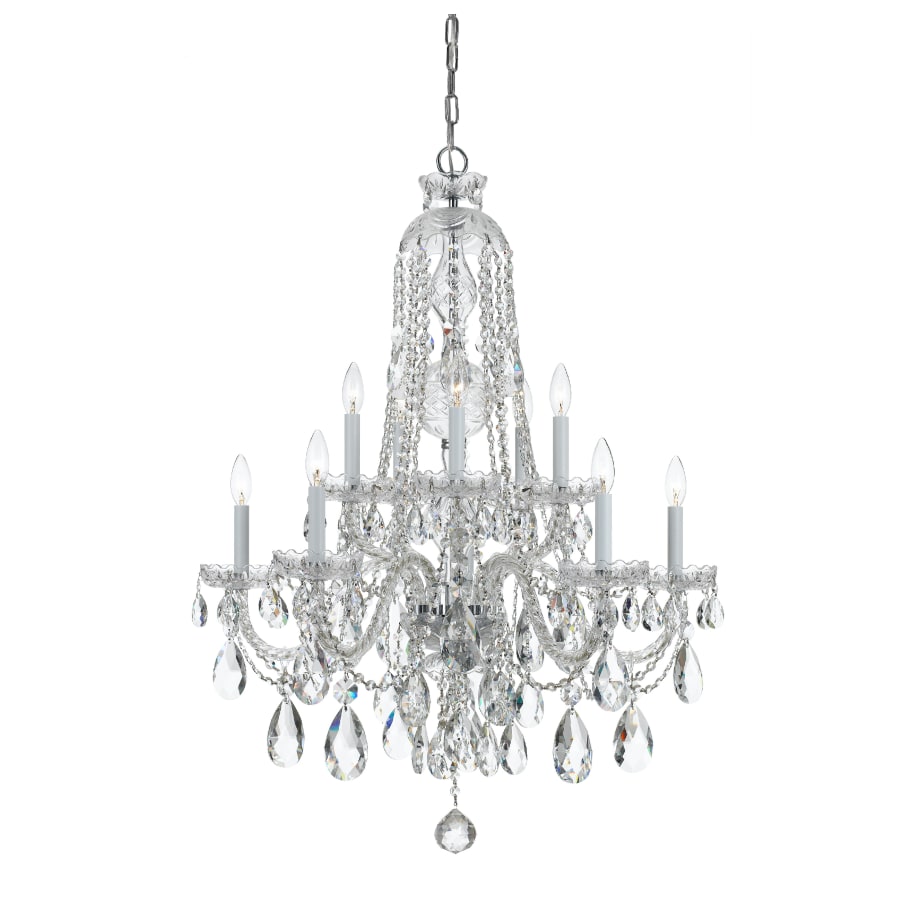 Crystorama Lighting Group Traditional Crystal 10 Light 32" Wide Crystal Chandelier with Swarovski Spectra Crystal Accents