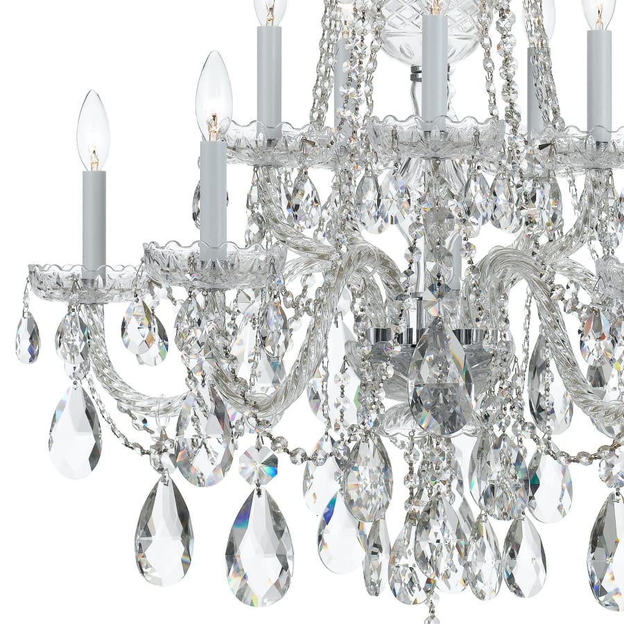 Crystorama Lighting Group Traditional Crystal 10 Light 32" Wide Crystal Chandelier with Swarovski Strass Crystal Accents
