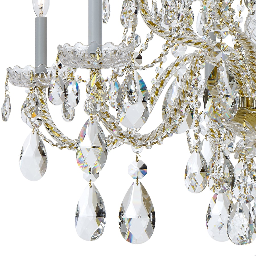 Crystorama Lighting Group Traditional Crystal 12 Light 38" Wide Crystal Chandelier with Swarovski Strass Crystal Accents