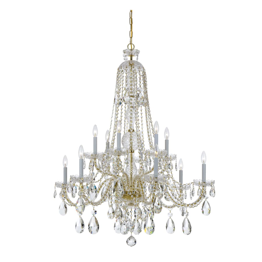Crystorama Lighting Group Traditional Crystal 12 Light 38" Wide Crystal Chandelier with Swarovski Spectra Crystal Accents
