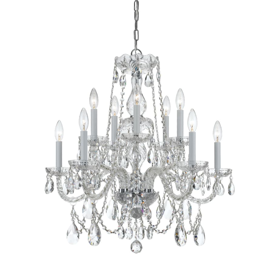 Crystorama Lighting Group Traditional Crystal 10 Light 26" Wide Crystal Chandelier with Swarovski Strass Crystal Accents