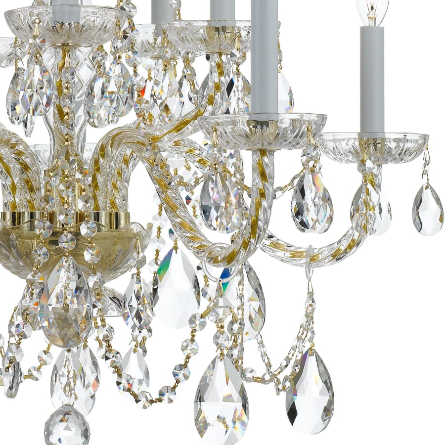Crystorama Lighting Group Traditional Crystal 10 Light 26" Wide Crystal Chandelier with Swarovski Spectra Crystal Accents