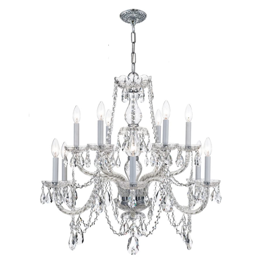 Crystorama Lighting Group Traditional Crystal 12 Light 31" Wide Crystal Chandelier with Swarovski Strass Crystal Accents