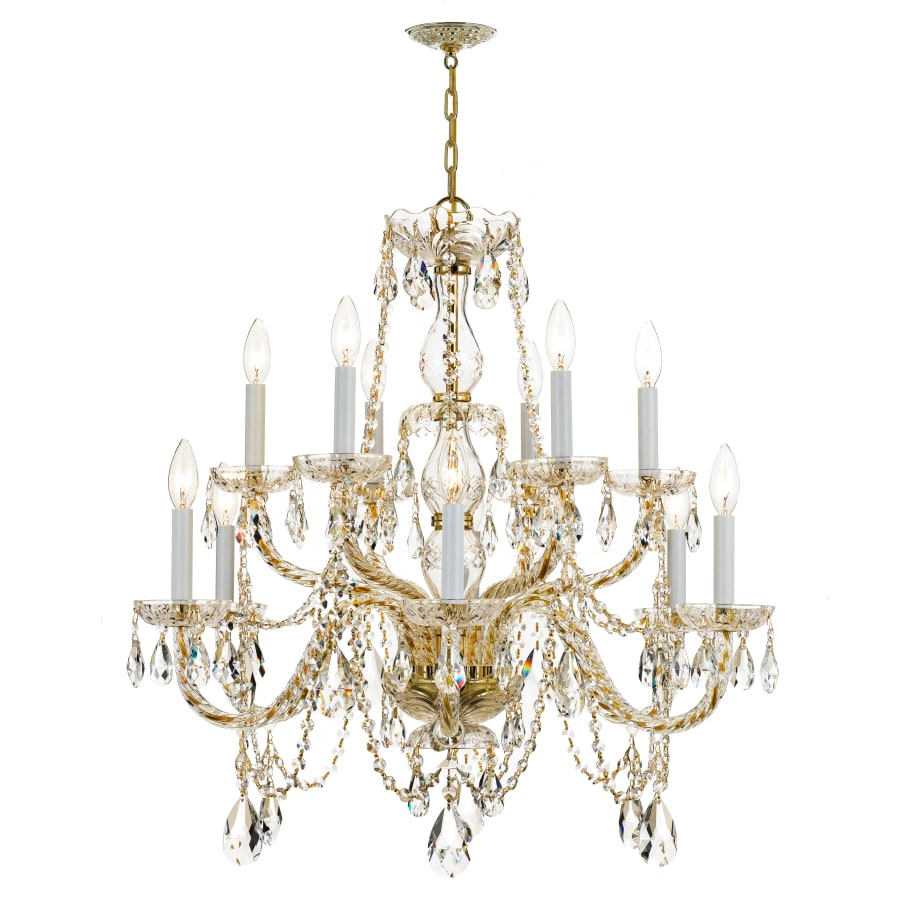 Crystorama Lighting Group Traditional Crystal 12 Light 31" Wide Crystal Chandelier with Swarovski Strass Crystal Accents
