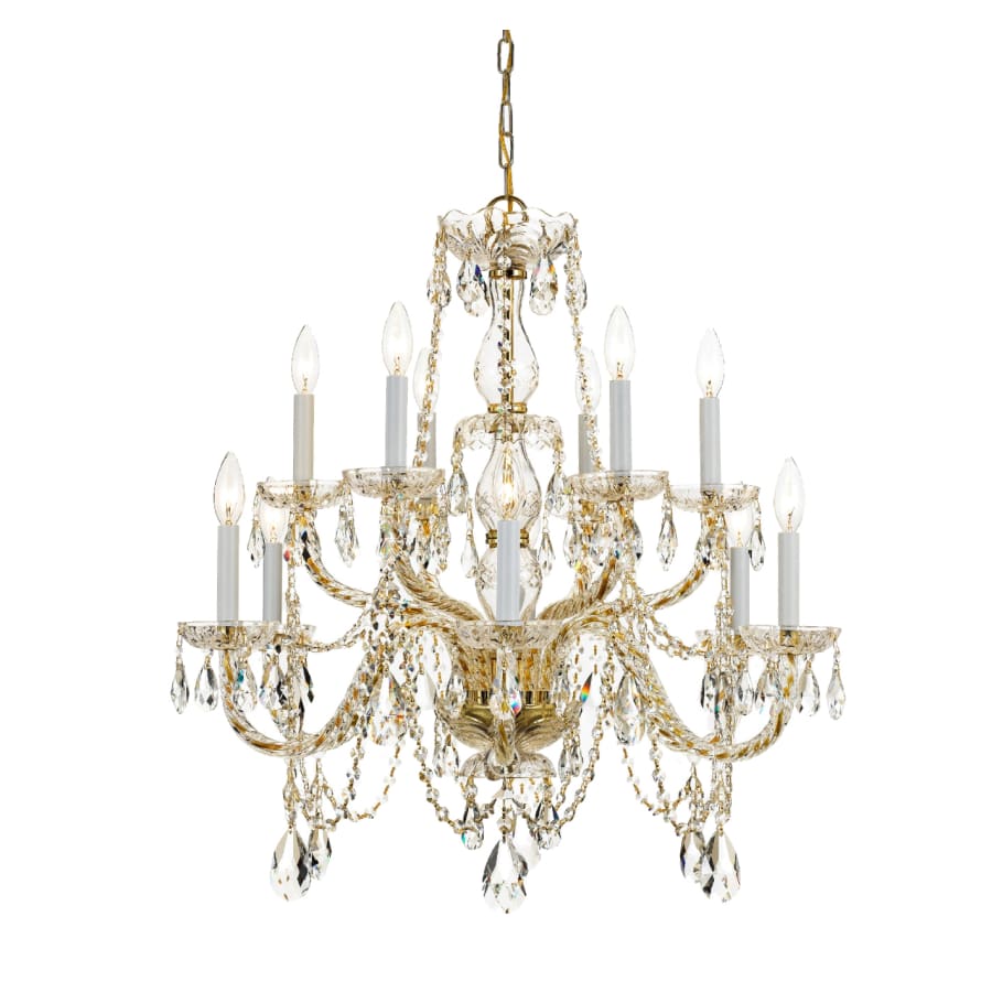 Crystorama Lighting Group Traditional Crystal 12 Light 31" Wide Crystal Chandelier with Swarovski Spectra Crystal Accents