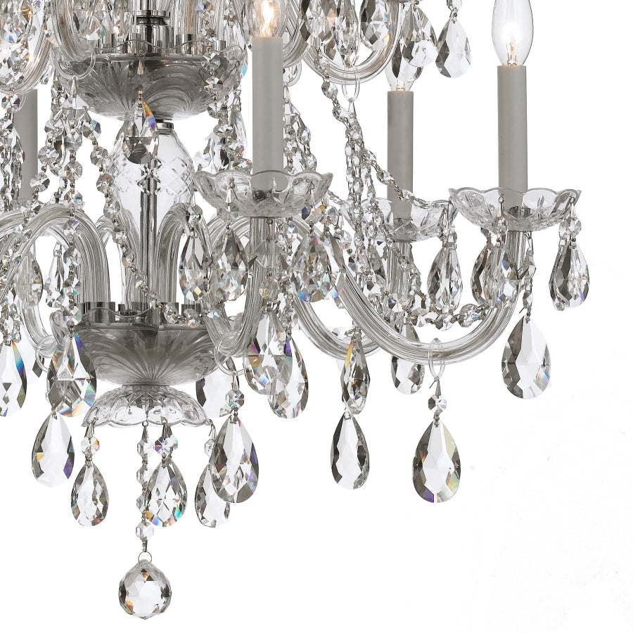 Crystorama Lighting Group Traditional Crystal 12 Light 26" Wide Crystal Chandelier with Swarovski Strass Crystal Accents