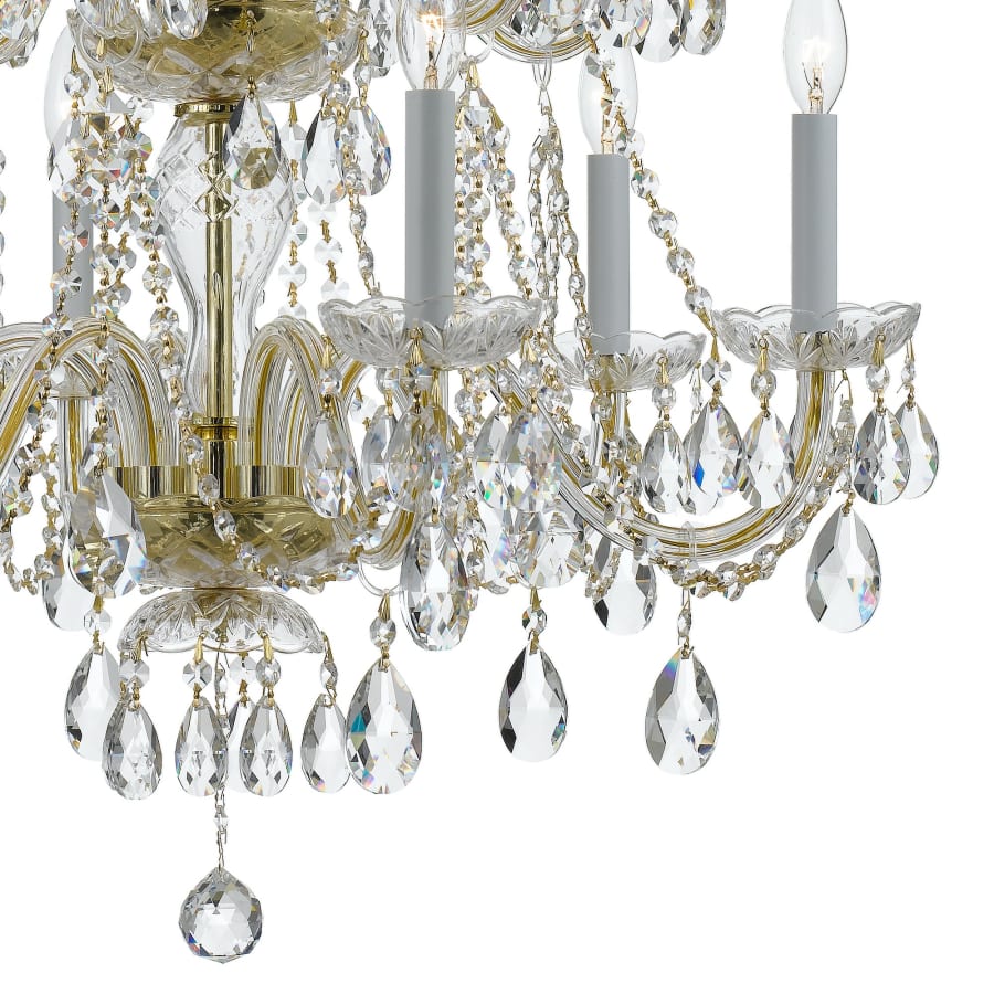 Crystorama Lighting Group Traditional Crystal 12 Light 26" Wide Crystal Chandelier with Swarovski Strass Crystal Accents