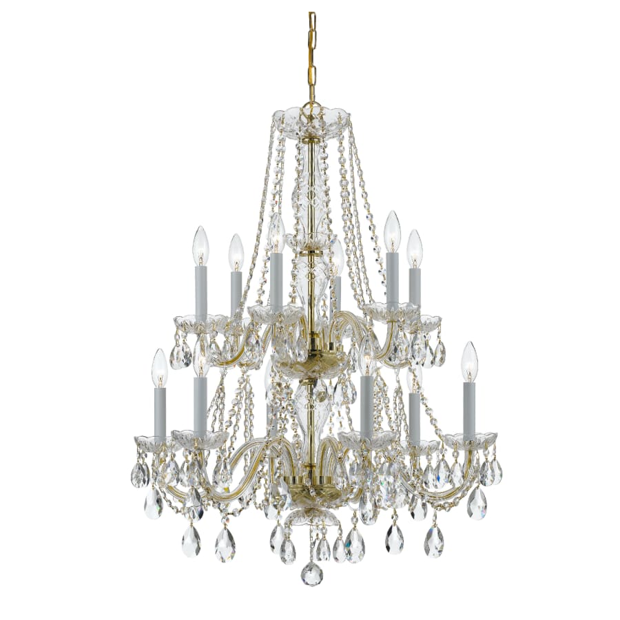Crystorama Lighting Group Traditional Crystal 12 Light 26" Wide Crystal Chandelier with Swarovski Strass Crystal Accents