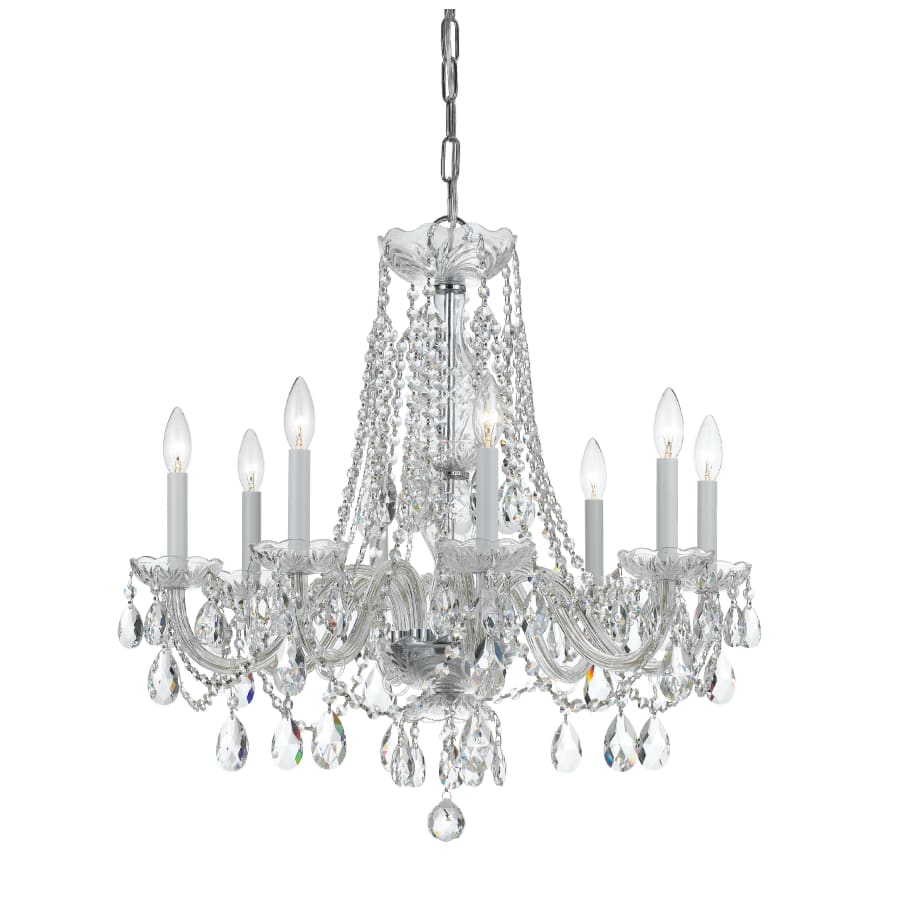 Crystorama Lighting Group Traditional Crystal 8 Light 26" Wide Crystal Chandelier with Swarovski Strass Crystal Accents