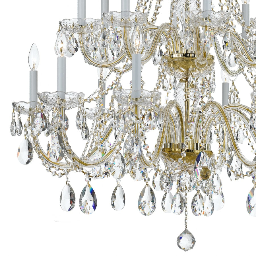 Crystorama Lighting Group Traditional Crystal 16 Light 37" Wide Crystal Chandelier with Swarovski Strass Crystal Accents