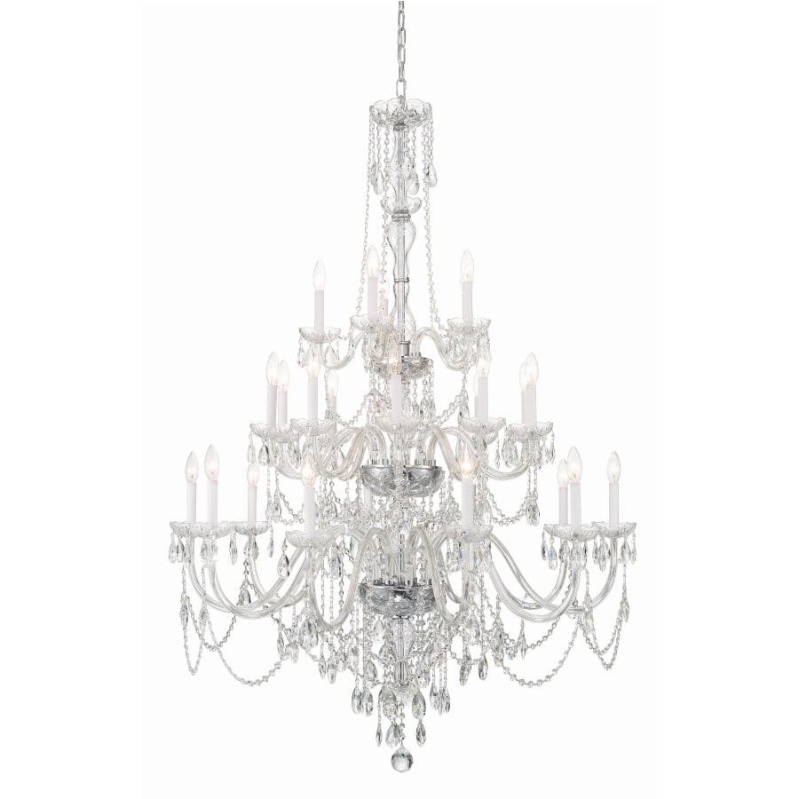 Crystorama Lighting Group Traditional Crystal 25 Light 45" Wide Crystal Candle Style Chandelier