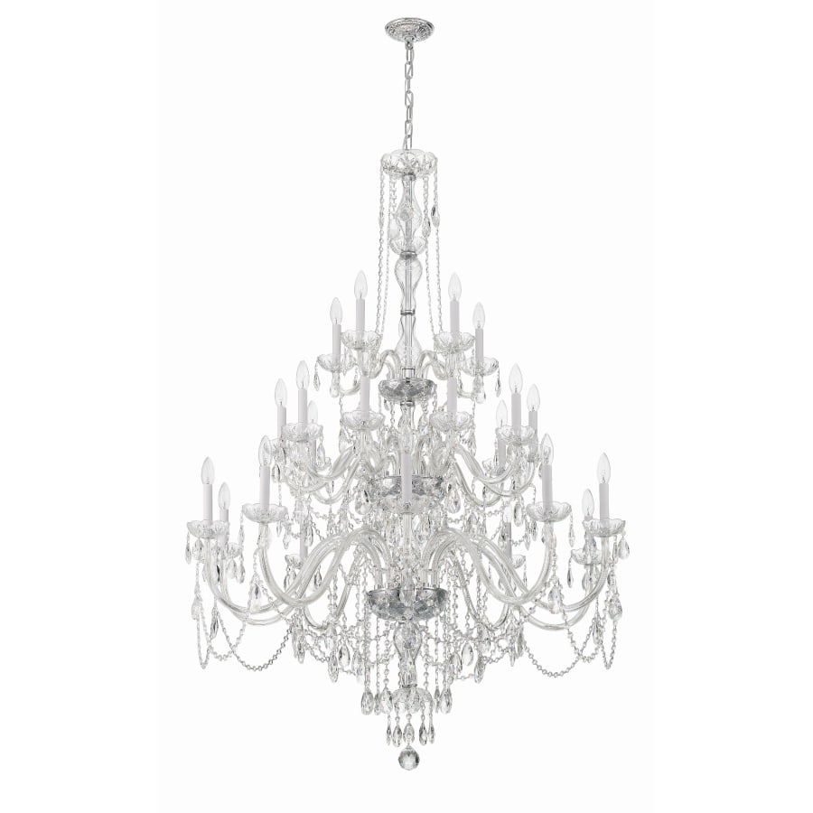 Crystorama Lighting Group Traditional Crystal 25 Light 45" Wide Crystal Candle Style Chandelier