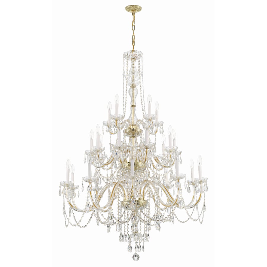 Crystorama Lighting Group Traditional Crystal 25 Light 45" Wide Crystal Candle Style Chandelier