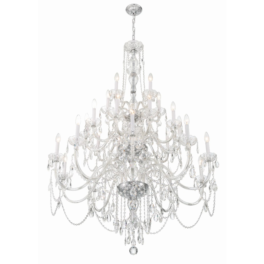 Crystorama Lighting Group Traditional Crystal 25 Light 45" Wide Crystal Candle Style Chandelier