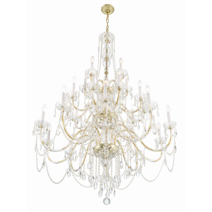 Crystorama Lighting Group Traditional Crystal 25 Light 45" Wide Crystal Candle Style Chandelier